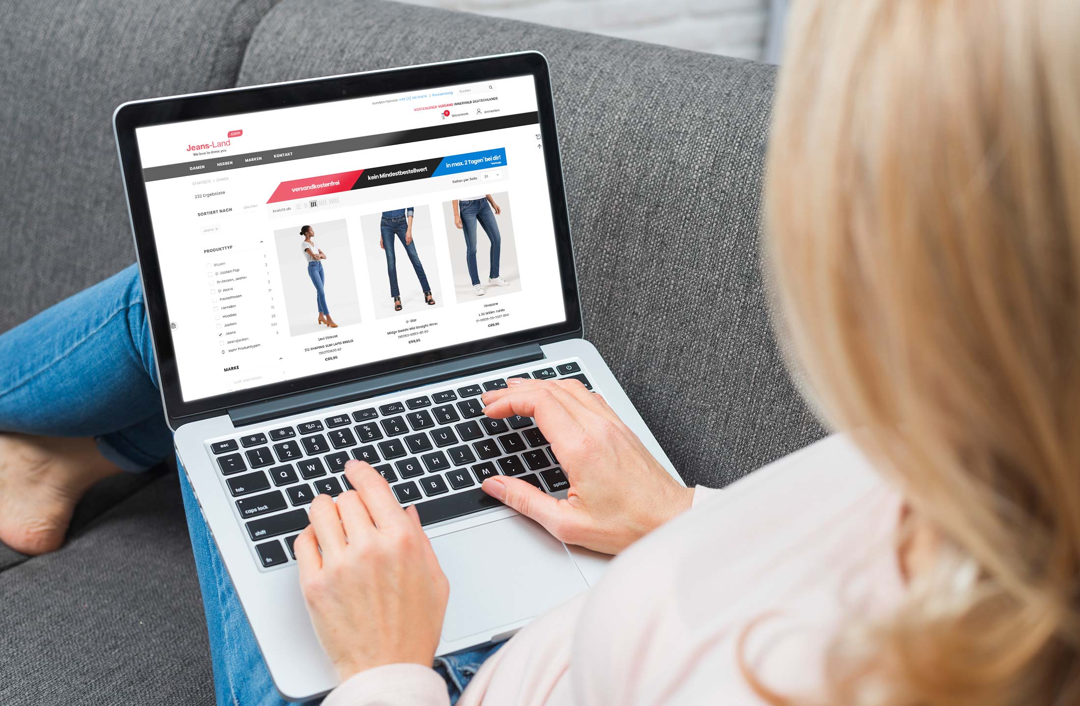 Professioneller Online-Shop für das Jeans-Land in Freiburg