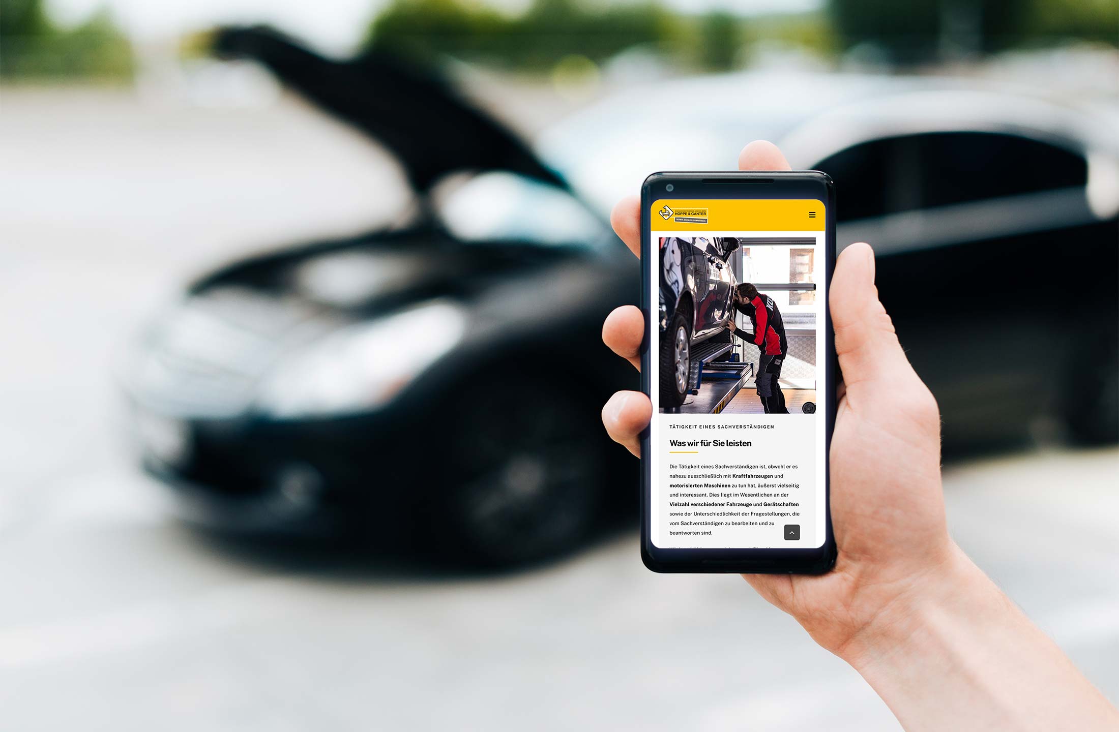 Professionelle Webseite für Hoppe & Ganter KFZ-Sachverständiger von rundum.marketing